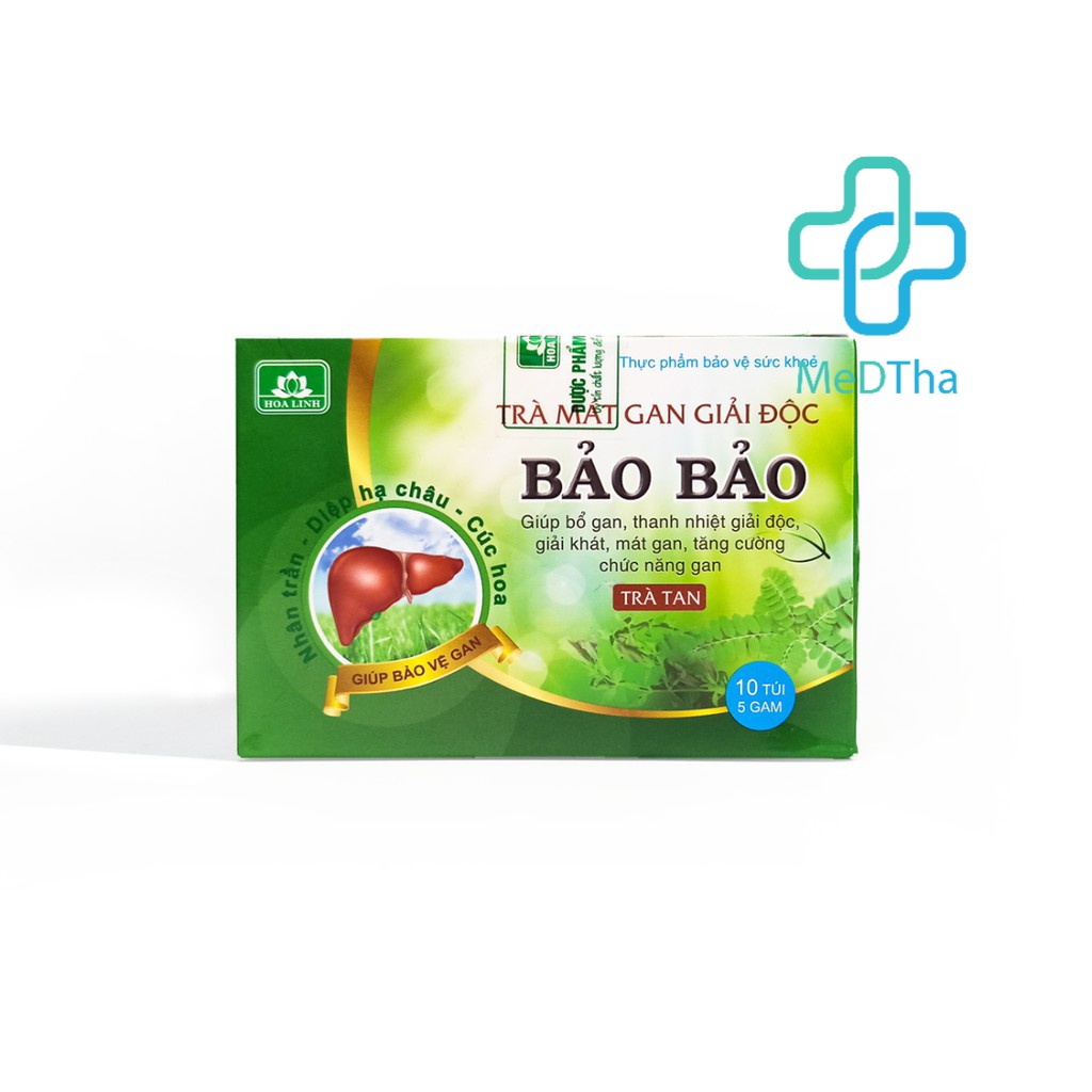 Trà Bảo Bảo - Thanh nhiệt, mát gan, giải độc, tăng cường chức năng gan Dược phẩm Hoa Linh [Chính hãng]