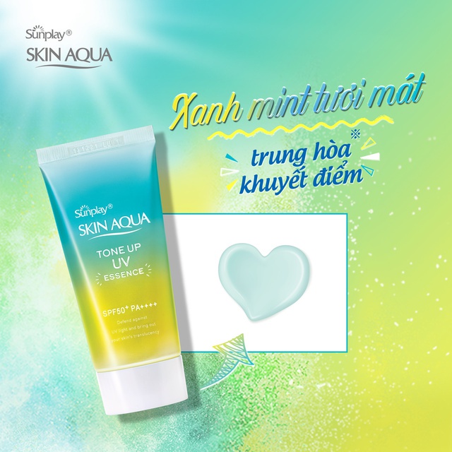 Tinh Chất Chống nắng Sunplay nâng tone uv essence MINT GREEN SPF 50+++