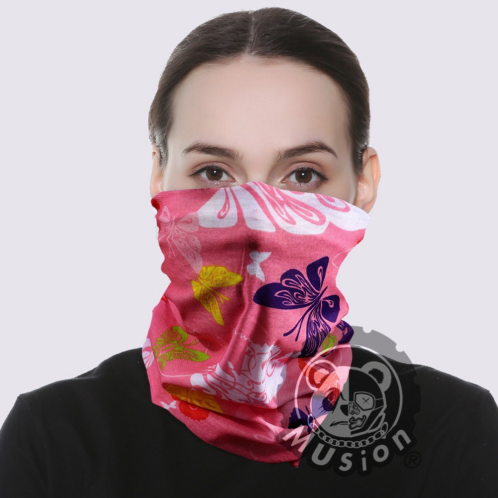 Pink Butterfly Khăn Đa Năng Đi Phượt Chống UV Chống Bụi