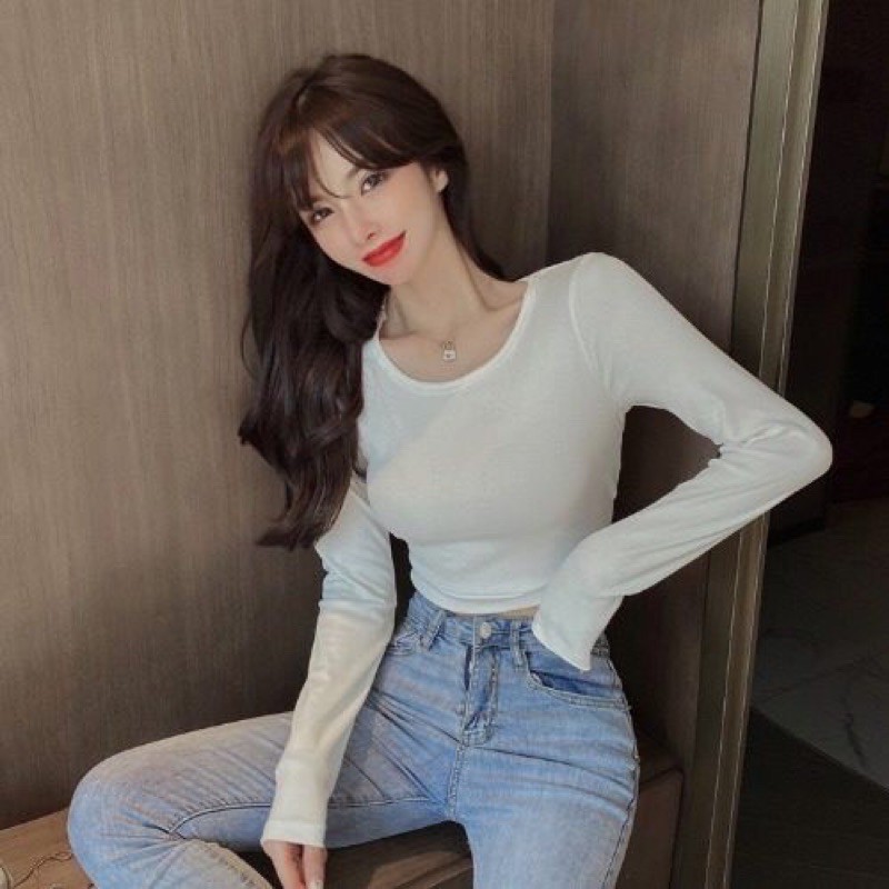 Áo kiểu croptop tay dài