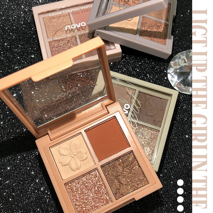Bảng phấn mắt nhũ lì 4 ô Novo Sakura Sena Beauty | BigBuy360 - bigbuy360.vn