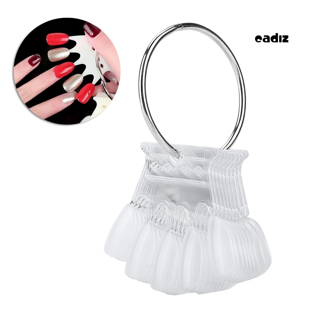 Set 50 Móng Tay Giả Trưng Bày Màu Sắc Hình Vương Miện Đứng