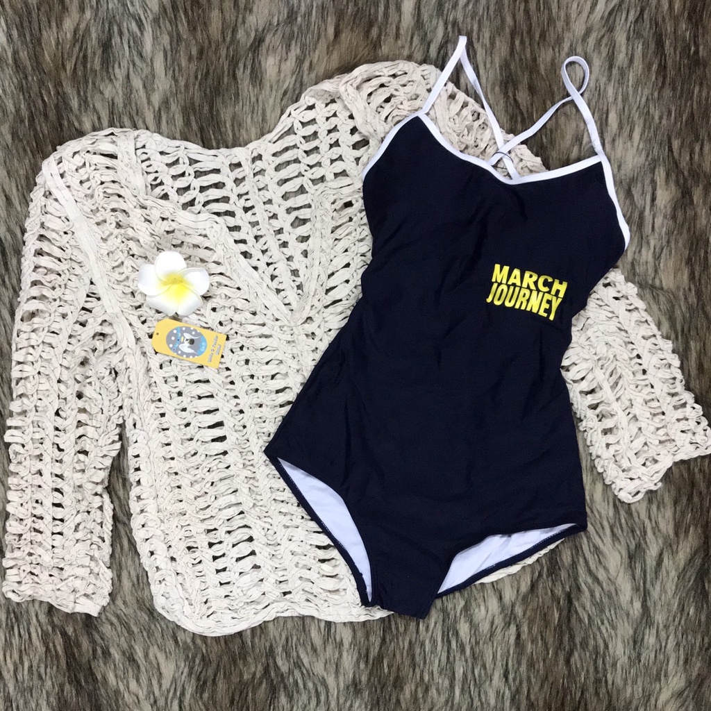 Bikini 1 mảnh đen 2 dây