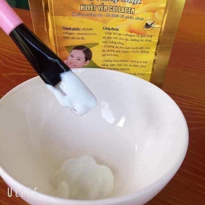 Mặt nạ Ủ trắng mặt huyết yến collagen