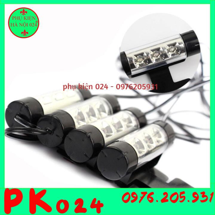 Bộ 4 Bóng Đèn Led Trang Trí Màu Xanh Dương- Trang Trí Nội Thất Xe Hơi 12V