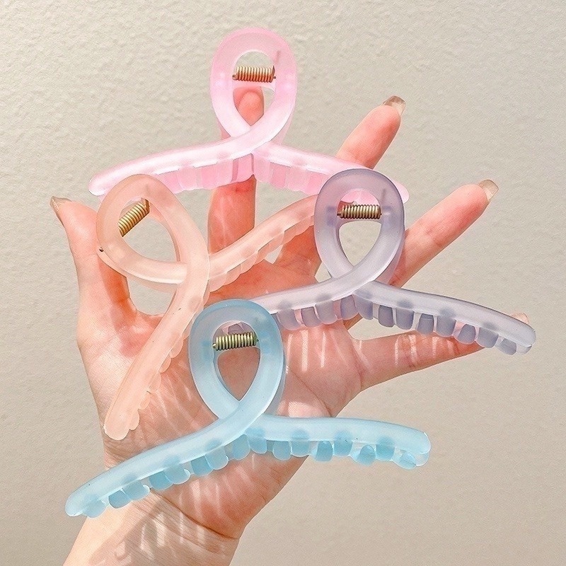 Kẹp Tóc Nhựa Acrylic Màu Sáng Đơn Giản Thời Trang Hàn Quốc