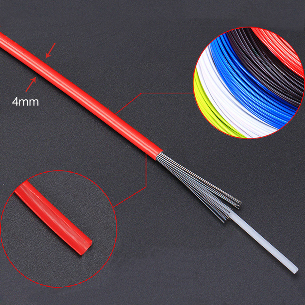 Dây phanh 1/ 2/ 3m 6 màu 4mm/ 5mm cho xe đạp leo núi