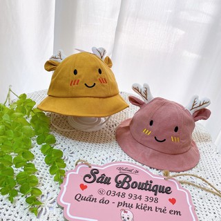 💝[Ảnh Thật]. Mũ Rộng Vành Tai Gấu Cho Bé Trai, Gái Đáng Yêu. Vòng đâu 45-46cm