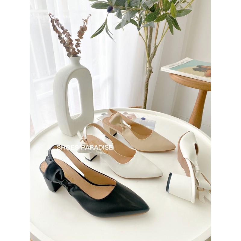 Giày Cao Gót Bít Mũi Nhọn Đế Cao 5 Phân Shoes Paradise