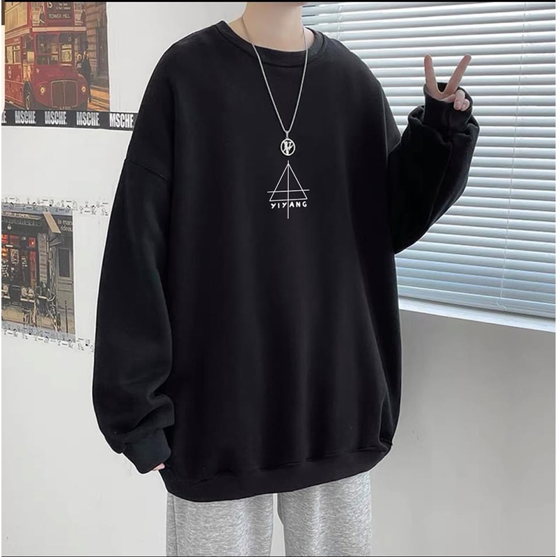 Áo Sweater YIYANG oversize LOHA Basic, áo nỉ Nhật cao cấp dài tay Unisex LOHA | BigBuy360 - bigbuy360.vn