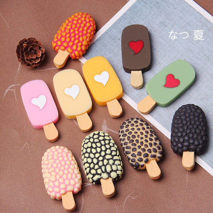 Các mẫu charm kem que cực xinh xắn cho các bạn làm móc khóa, trang trí vỏ điện thoại, Jibbitz, DIY