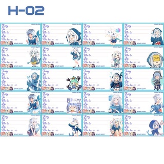 nhãn vở gawr gure Hololive 20-40 nhãn khác nhau/nhãn vở vtuber Gawr gure