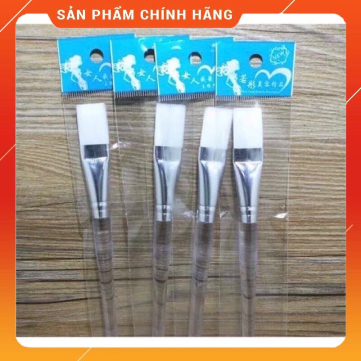 CỌ (CHỔI) QUÉT MẶT NẠ - TAY CẦM NHỰA TRONG SUỐT - TAY CẦM CÁN GỖ - CÓ THỂ SỬ DỤNG NHIỀU LẦN TIỆN LỢI