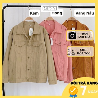 Áo Khoác Chống Nắng Kaki Jean Basic|Độc Quyền GINNY|Form Nam Nữ Đẹp|Kèm Ảnh Thật