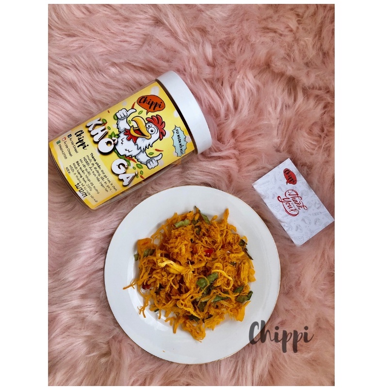 Khô gà lá chanh Chippi loại ngon, hũ 250g - Ăn vặt Chippi | BigBuy360 - bigbuy360.vn