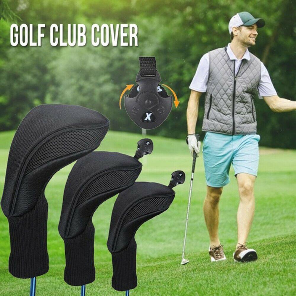 MAGIC Applicable Woods Headcover Left Hand Right Hand Fairway Woods Golf Club Head Covers Deluxe Gift Long Neck Driver 1/3/5 Interchangeable Practical Rod Sleeve Irons Long/Multicolor