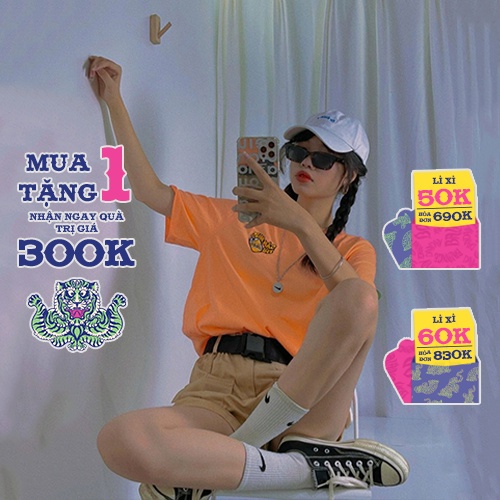 Áo Thun Nữ BOO Dáng Cơ Bản 100% Cotton Cao Cấp Thêu  Gần Mực Thì Bia Dành Cho Gen Z Cá Tính