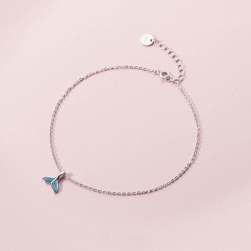 Lắc chân thời trang màu bạc kiểu hình đuôi nàng tiên cá thời trang cho nữ | BigBuy360 - bigbuy360.vn