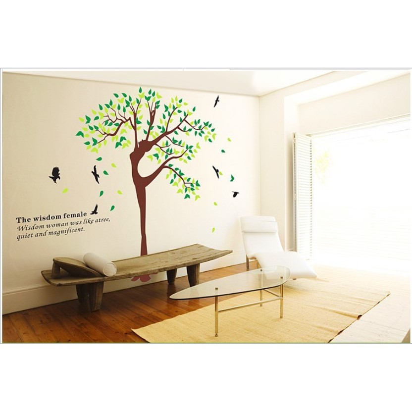 Decal dán tường Cây hình người mẫu mới