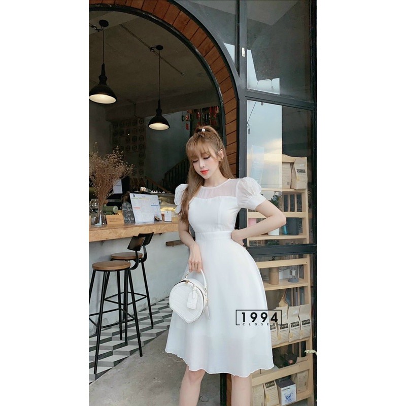 [ VT06 ] VÁY TK TAY BỒNG PHA TƠ