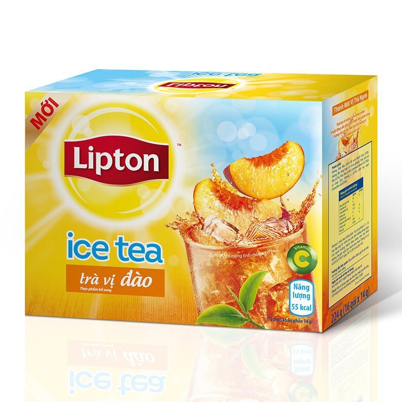 Trà Lipton Ice Tea vị đào hộp 224g (16 gói x14g)