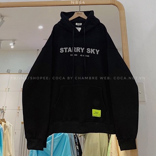 [N864]🍑 Áo HOODIE nỉ bông dày mũ 2 lớp STARRY SKY form rộng (Có sẵn/ảnh thật)