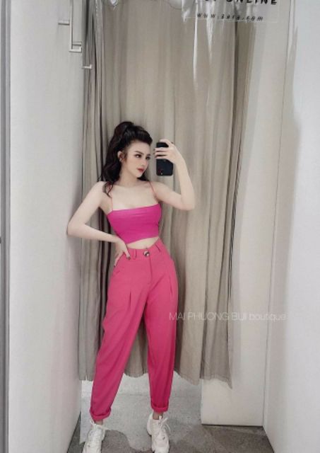 Áo 2 dây tăm croptop