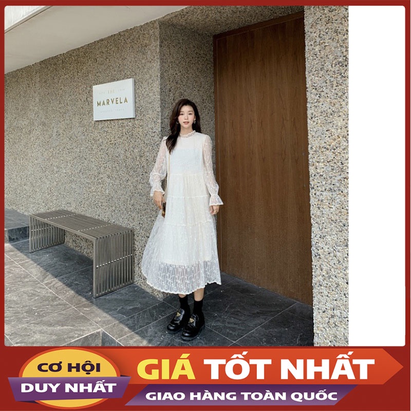 Đầm Nữ Chất Ren Dáng Babydoll Hàng Quảng Châu M012-Violet