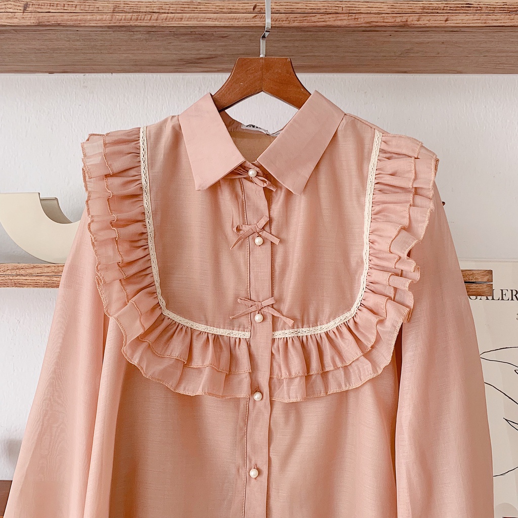 [ẢNH THẬT] - Áo sơ mi tiểu thư ulzzang 2 lớp - SM10 - jannahouse