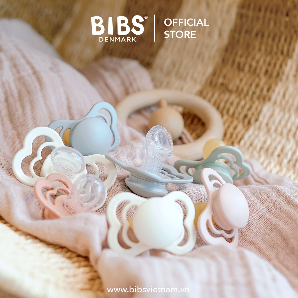 TI NGẬM BIBS Couture: Núm Vát Chống Hô/ Vâu Cho Bé Chất Liệu Silicone (Mẫu mới nhất, tặng kèm hộp đựng)