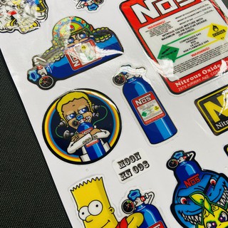 [XẢ RẺ]  TEM LOGO ĐỔ KEO NỔI DÁN XE NOS CAO CẤP (SIÊU NOS)