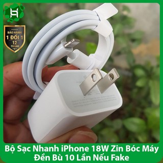 Bộ Sạc Nhanh iPhone 18W Chính Hãng Apple PD Bóc Máy Zin