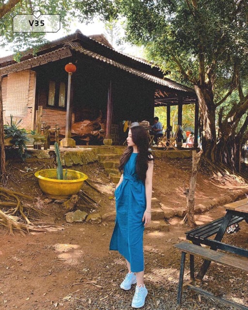 Váy suông sát nách nơ lưng