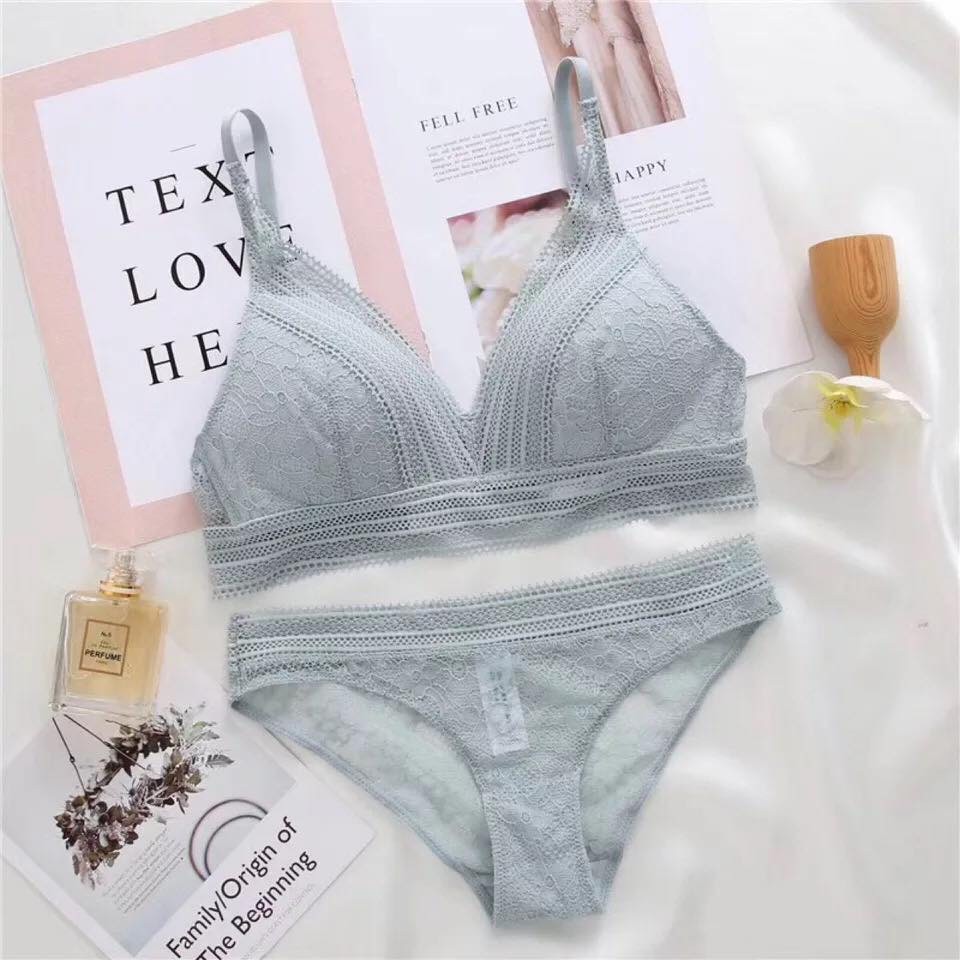 Bộ đồ lót Pinkdear ren không gọng mút mỏng - BL | BigBuy360 - bigbuy360.vn