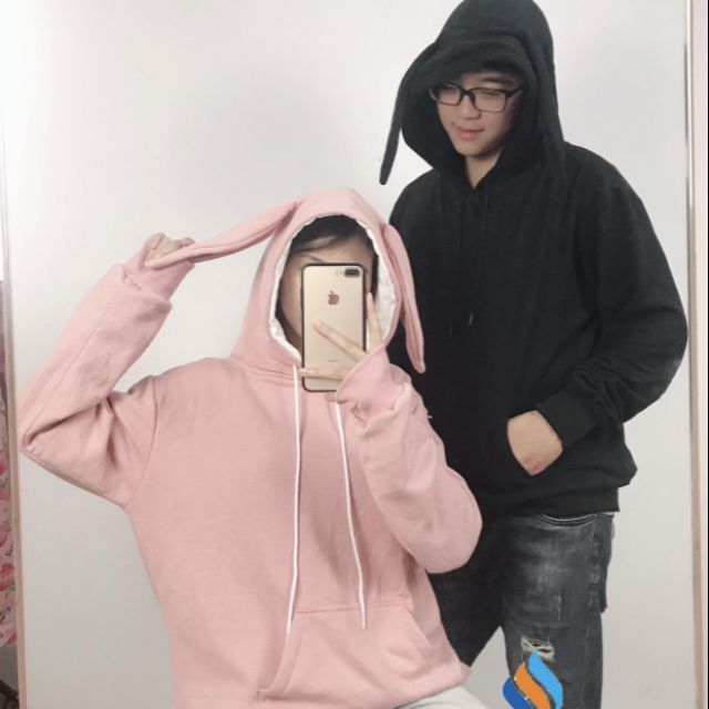 ÁO KHOÁC ÁO HOODIE TAI THỎ THỜI TRANG NAM NỮ