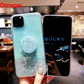 Ốp điện thoại lấp lánh + giá đỡ đáng yêu cho OPPO A8 A31 2020 RENO 2 A9 A5 2020 F11 PRO F9 A83 A7 A5S A3S R17
