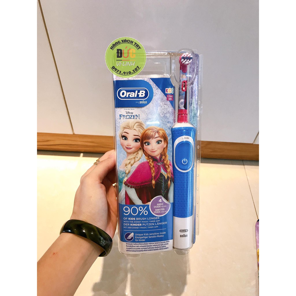 Bàn Chải Điện Và Pin Oral B Kids Cho Bé Gái Từ 3 Tuổi