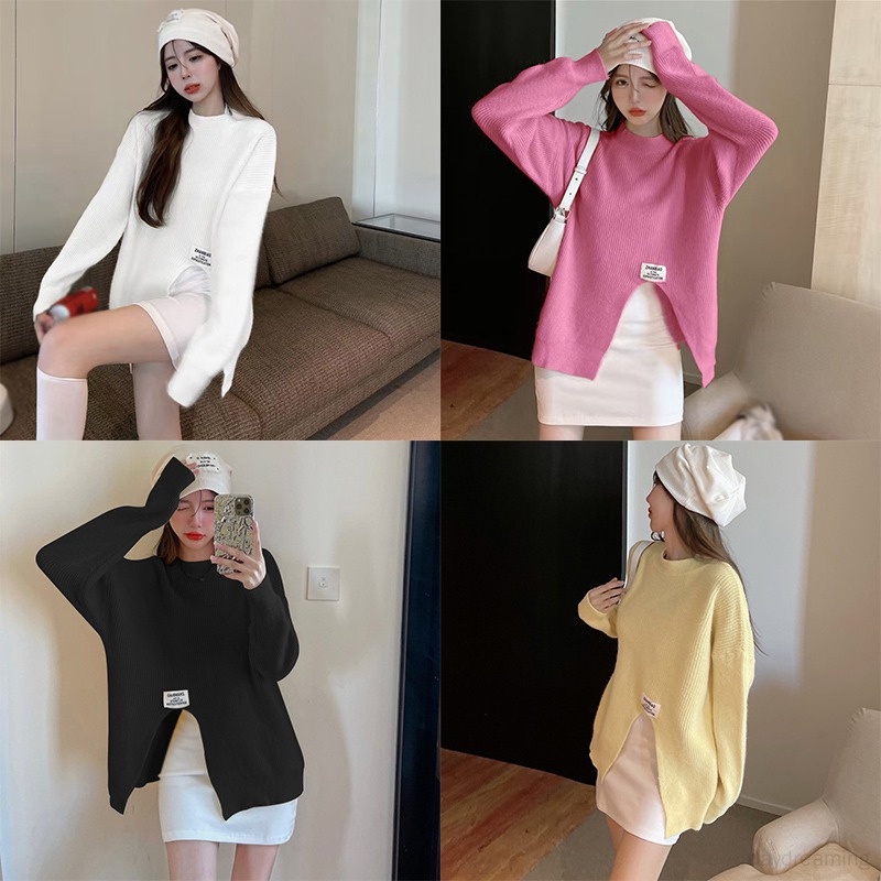 Áo Croptop Tay Dài Màu Sắc Ngọt Ngào Cho Nữ