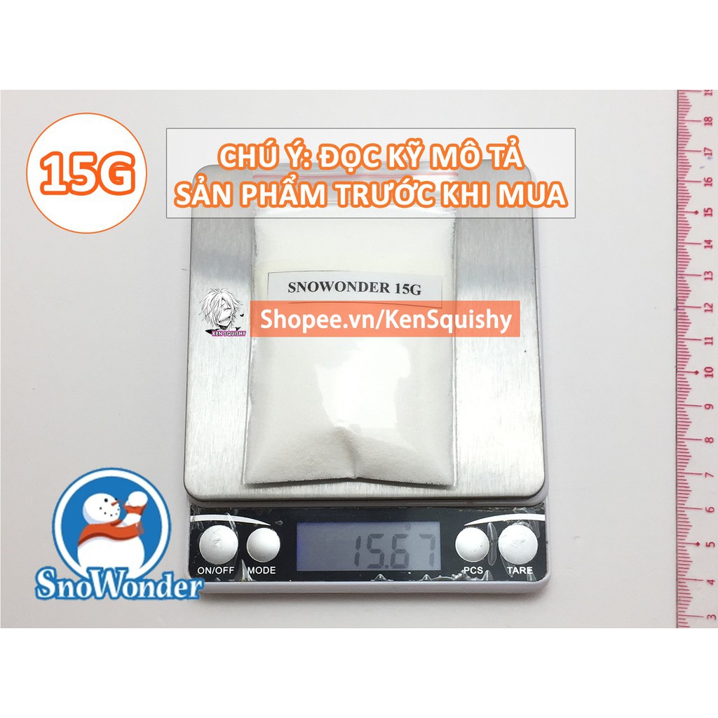 Tuyết Nhân Tạo Snowonder 15Gram Hàng Nhập Khẩu Mỹ Chính Hãng Nguyên Liệu Làm Slime Mây phukienshop