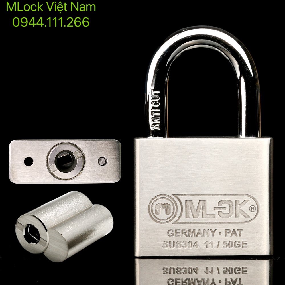 Ổ khóa treo MLock inox 304 -11/50, 11/60 bảo hành 10 năm