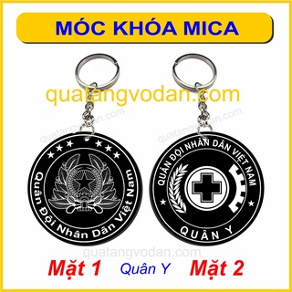 Móc khóa mica logo QĐ