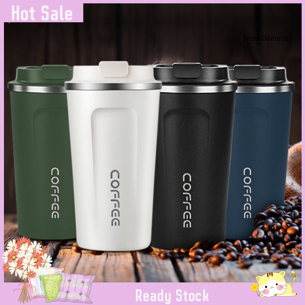 TDU-Travel Office Car Stainless Steel Thermal Vacuum Coffee Mug Milk Cup with Lid