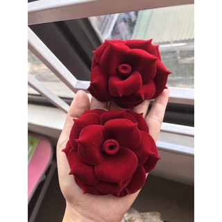 Hoa cài áo hoa hồng nhung cài nam châm k hỏng áo