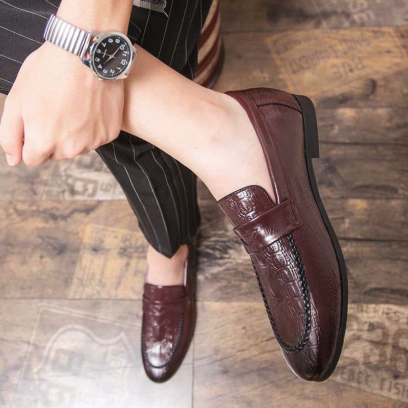 Fashion Men Formal Office Slip On Gommino Shoes Business Handsome Smart Moccasin