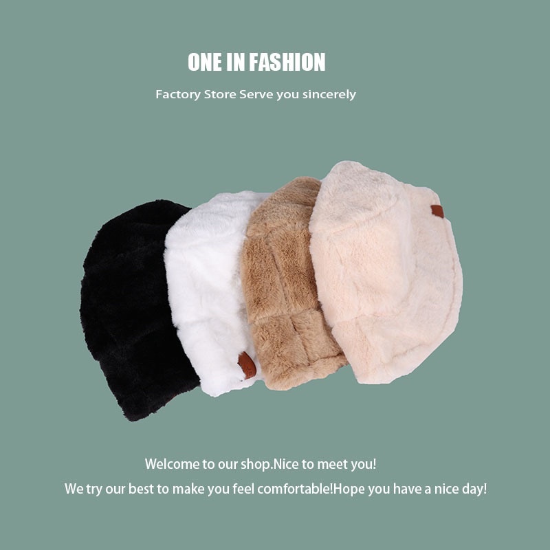 Nón bucket lông nhung mịn Ulzzang hàng nhập Quảng Châu