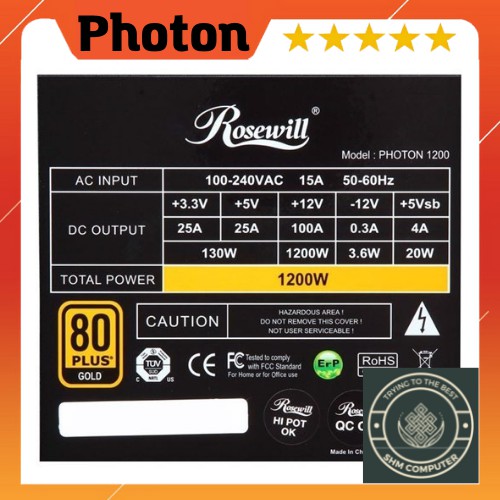 Dây Cáp Điện Modular cho PSU Rosewill Photon 1200