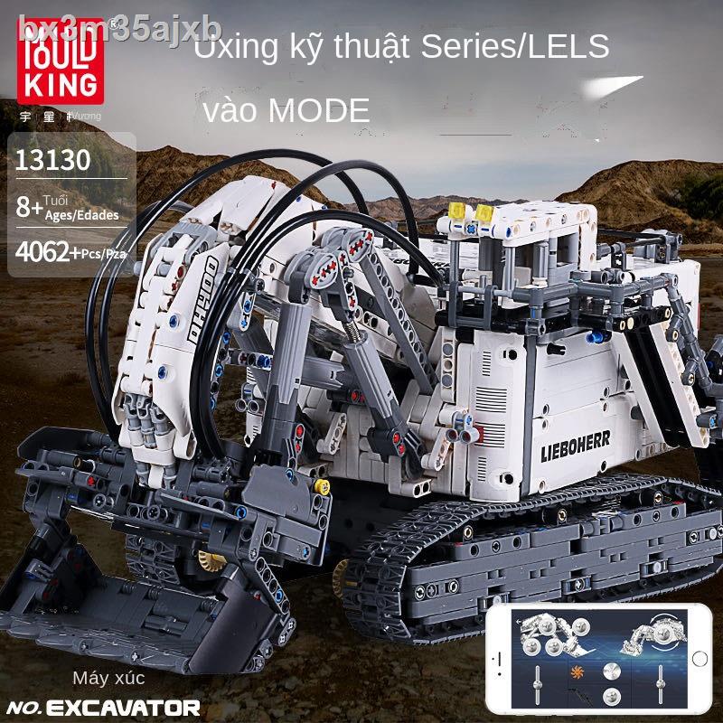 Yuxing Mo Wang Liebherr máy xúc điều khiển từ xa dành cho người lớn có độ khó cao lắp ráp khối xây d