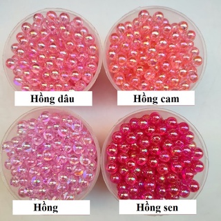 10-25-50gr hạt nhựa tròn xà cừ 8mm