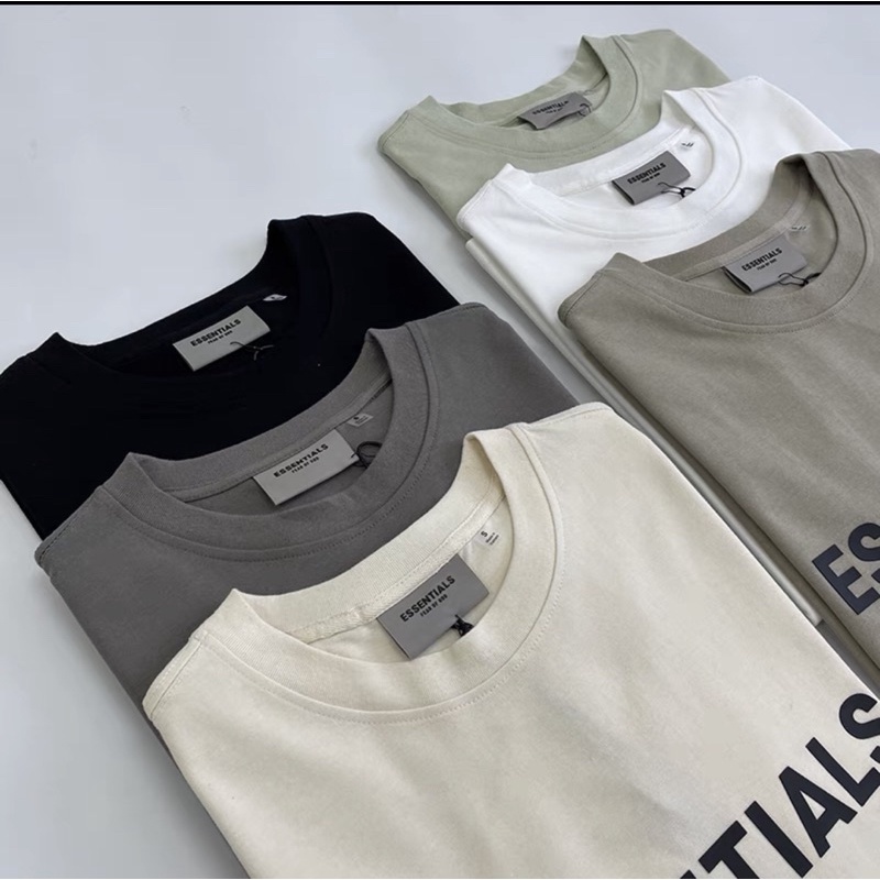 Áo thun tay lỡ Essentials chữ in nổi , áo thun nam nữ unisex,Cocmer_vn
