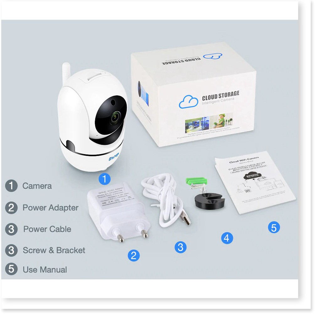 Signal💖  Camera Robo IP Wireless Techage theo dõi chuyển động hồng ngoại HD1080P + Tặng thẻ 32Gb